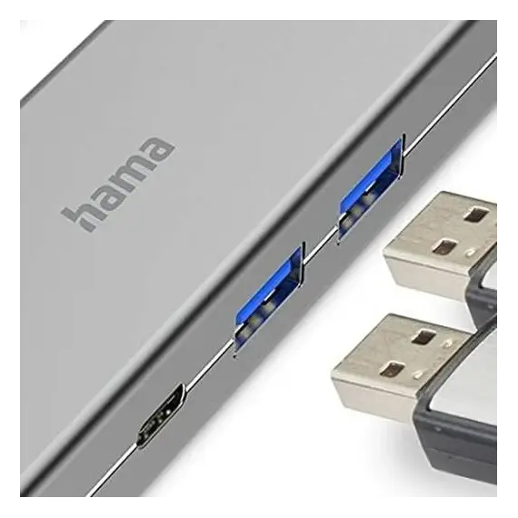 Konvertues Hama Multiport  4Në1,  2X Usb 3.2,  Hdmi Dhe Usb-C  Data ,  200107, 2 image