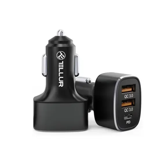 Mbushës Makine Tellur  2X Usb A,  56W Tll151281,  Zezë