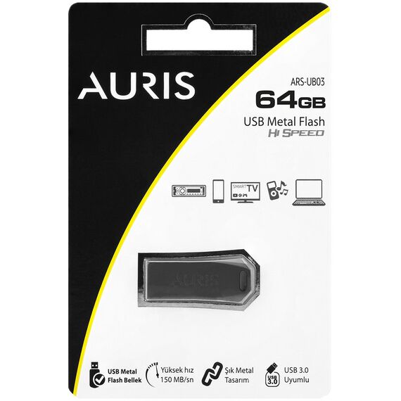 USB Auris 64GB 3.0 Metal Flash