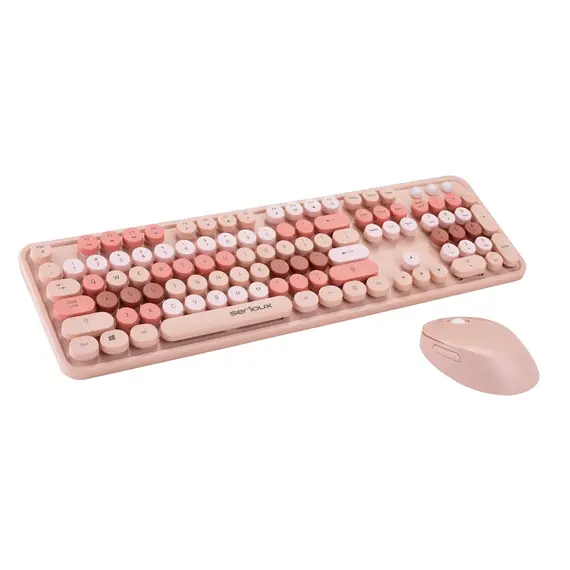 Set Tastierë ,Maus Serioux Wireless Retro 9900Br