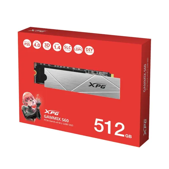 Disk i brendshëm SSD ADATA XPG Gammix S60 HeatSink 512GB SSD