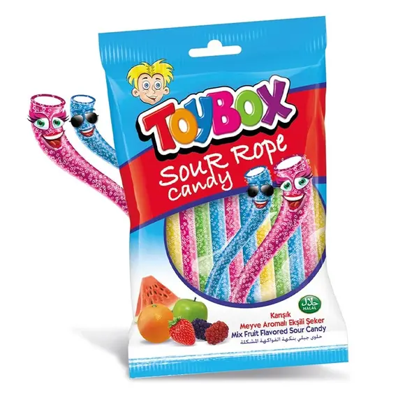 TOYBOX SOUR ROPE CANDY 70GR /P12