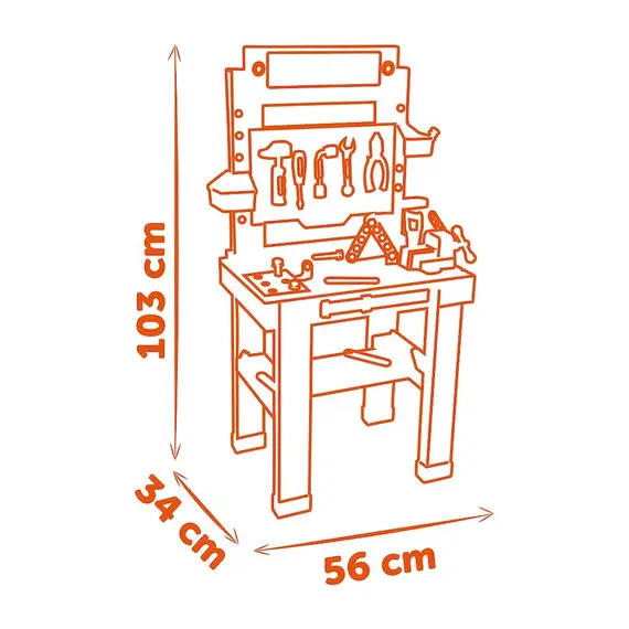 Lodër aktiviteti Punishte Black&Decker Smoby, 4 image