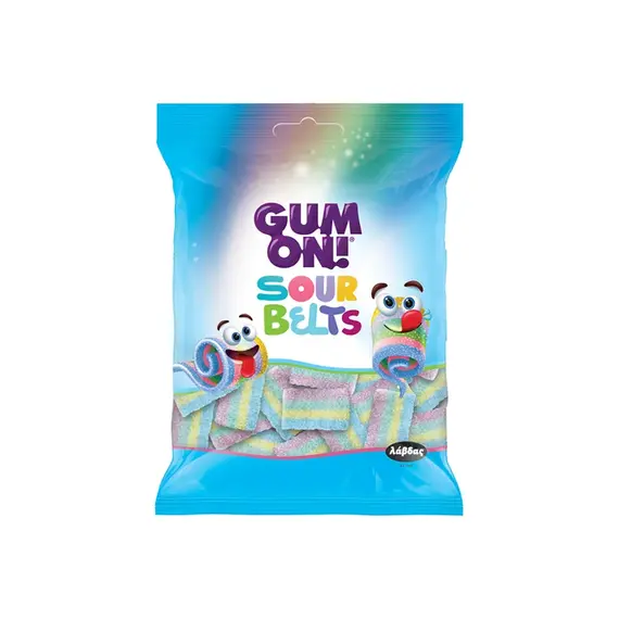 Gum On Sour Belts Rainbow 70gr /P16