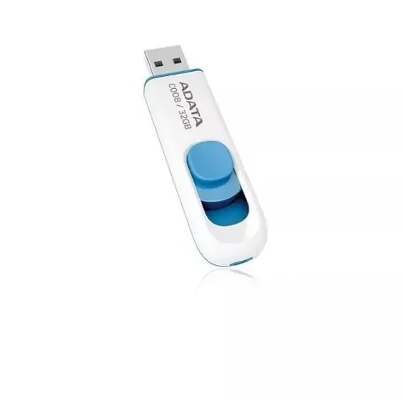 Usb Adata  32GB 2.0 AC008-32G-RWE Kaltert,Bardhe, 2 image