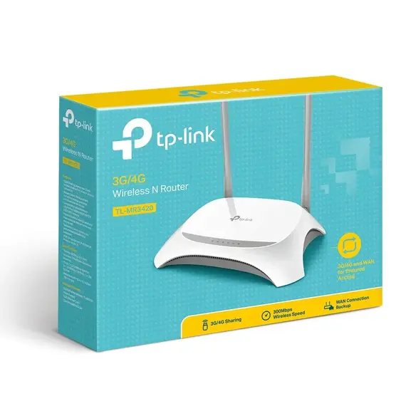 Ruter TP-LINK  TL-MR3420 3G/4G N300 RJ56 FOR USB MODEM 3