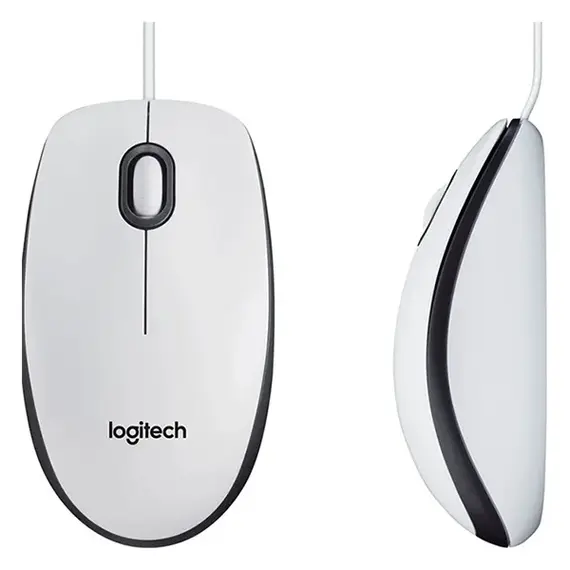 Maus Logitech M100 USB ,Bardhe, 3 image