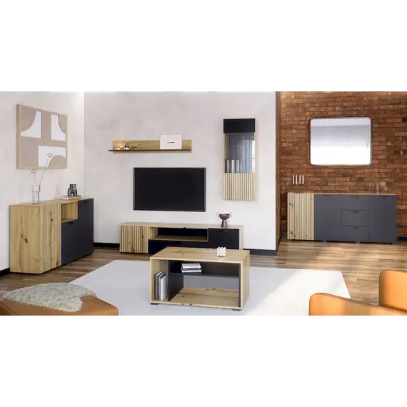 Tavoline dite Zara, oak artizan, anthracite, 2 image