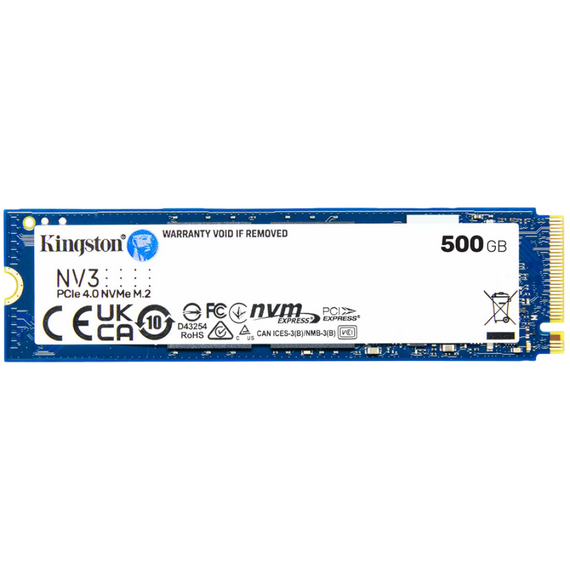 Disk i brendshëm Kingston 500GB NV3 M.2 2280 PCIe 4.0 NVMe SSD SNV3S/500G