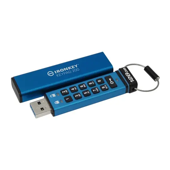 Usb IronKey 128GB IronKey Keypad 200, FIPS 140-3 Lvl 3 ,Pending AES-256 IKKP200/128GB