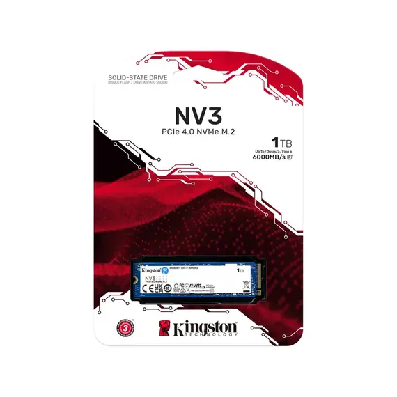 Disk i brendshem Kingston TBNV3 M.2 2280 pCLe 4.0 NvMe SSD 1000G, 3 image