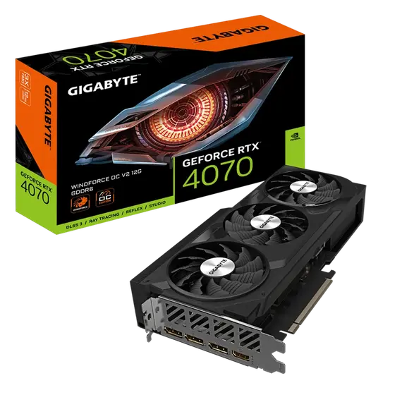 Kartelë grafike Gigabyte GeForce RTX 4070 WINDFORCE OC V2 12G