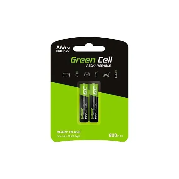 Bateri Green Cell Akku 2xAAA HR03 800mAh, 2 image