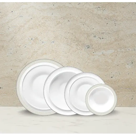 Set pjata porcelani 24copë, Ngjyra: Hiri