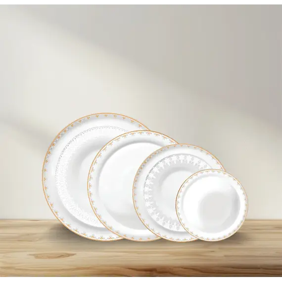 Set pjata porcelani 24copë, Ngjyra: Portokalli