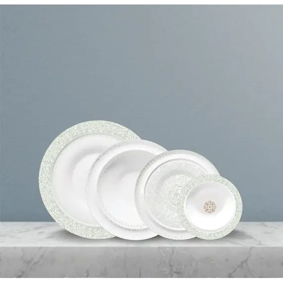 Set pjata porcelani 24copë, Ngjyra: Gjelbërt