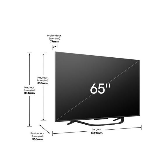 Televizor Hisense 65"65U7KQ Mini-LED Smart TV, 8 image
