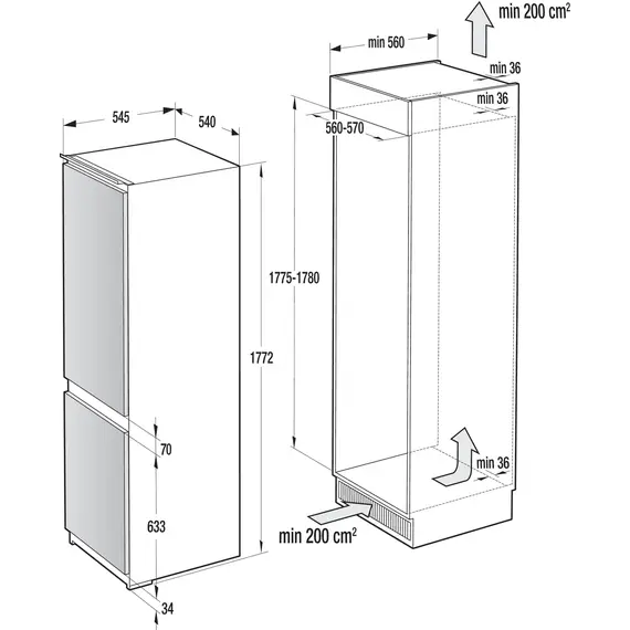 Frigorifer montues Gorenje RKI418EE1, 13 image