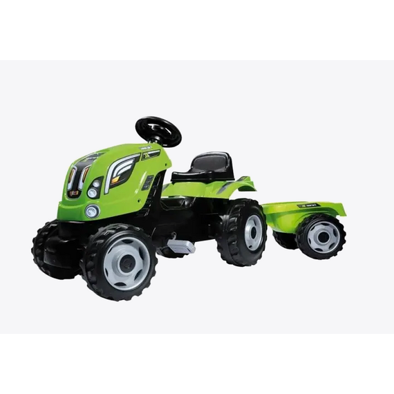 Traktor me rimorkio, gjelbert Smoby, Ngjyra: Gjelbërt
