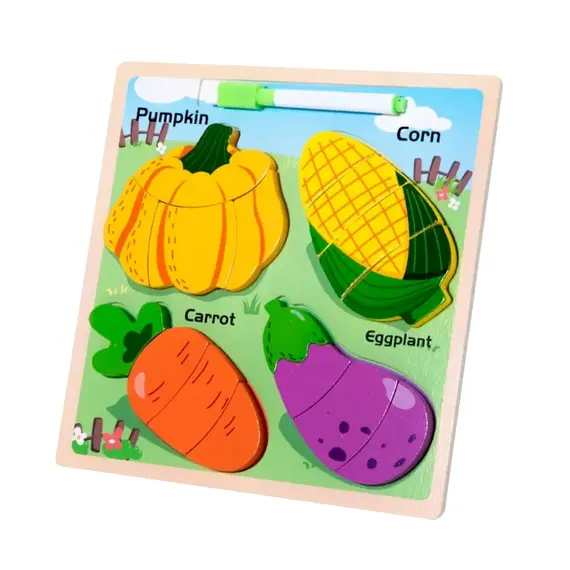 Lodër zhvillimi Puzzle kafshësh, 4 image
