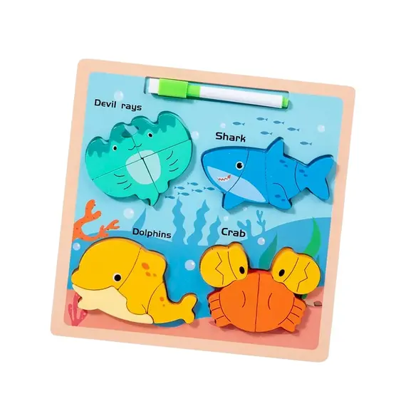 Lodër zhvillimi Puzzle kafshësh, 5 image