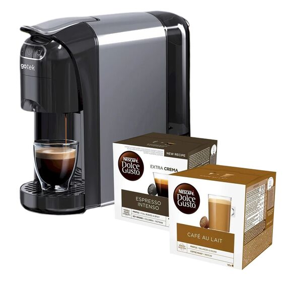 Aparat per kafe GTHU001 + Nesc Dlc Gst Esp NDG017 + Nesc Dlc Gst CafeAuLait NDG013