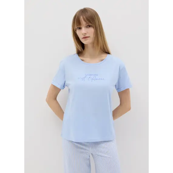 "Pizhama per femra, e larta", Madhësia: XL, Ngjyra: Kaltërt
