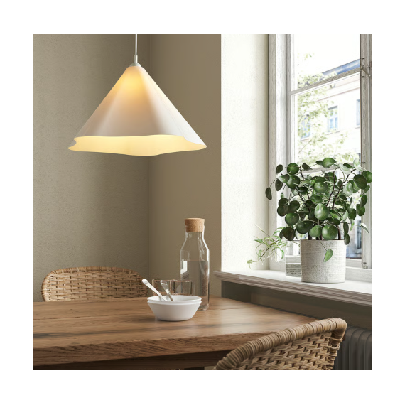 IKEA ZEBRASAV Llambë varëse plastike 46 cm, e bardhë, 3 image