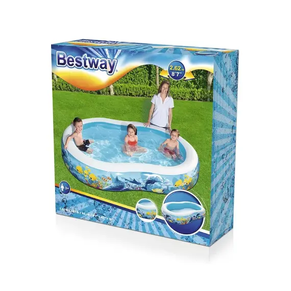 Pishine  Fish 'n Friends 262x157x46cm 3+, Bestway, 2 image