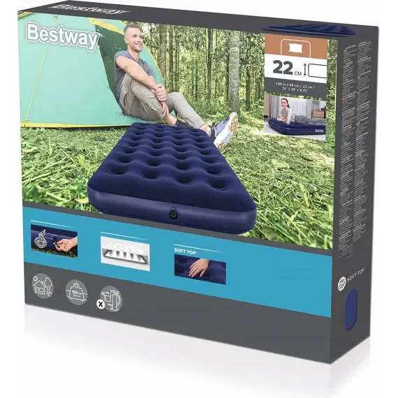 Dyshek me ajer 1.88m x 99cm x 22cm, Bestway, 2 image