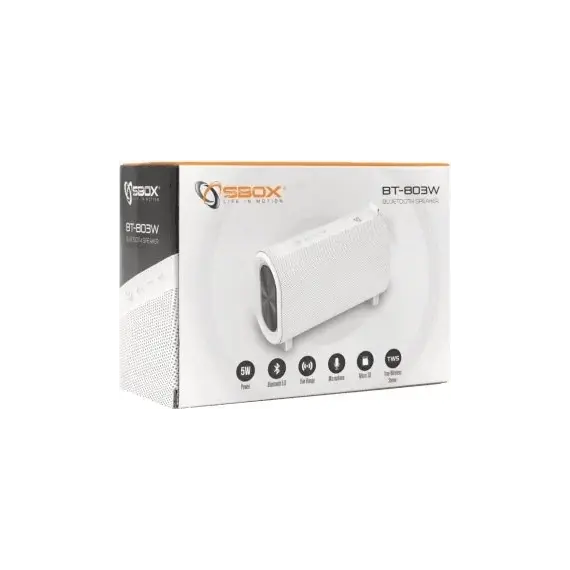 Altoparlant SBOX BT 803,Bardhe, 4 image