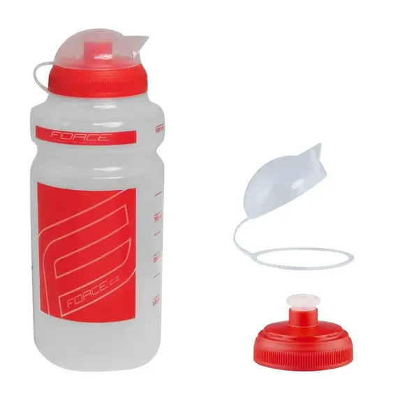 Shishe FORCE 0.5 L, transparente / kuqe