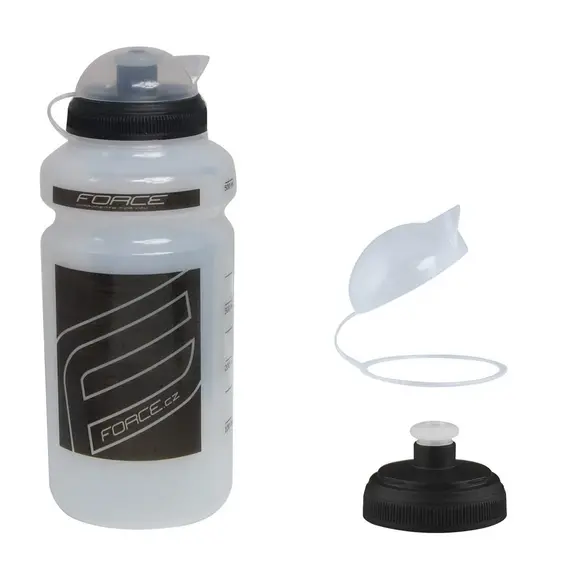 Shishe 0.5 L, transparente / zezë 121