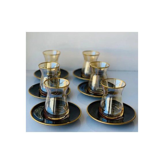 Gota çaji + tablla qeramike set 12c, Ngjyra: Zezë, 2 image