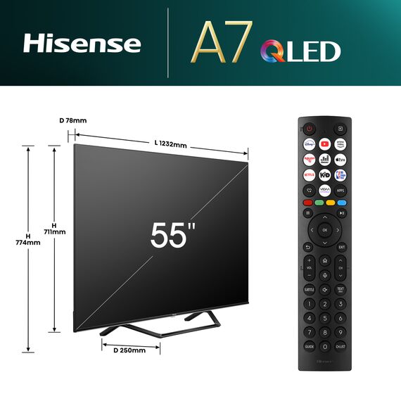 Televizor Hisense 55''55A7NQ QLED 4K UHD Smart TV 3