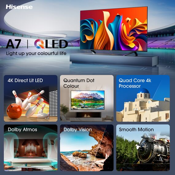 Televizor Hisense 55''55A7NQ QLED 4K UHD Smart TV 4