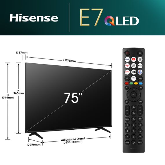 Televizor Hisense 75"75E7NQ QLED 4K UHD Smart TV 3