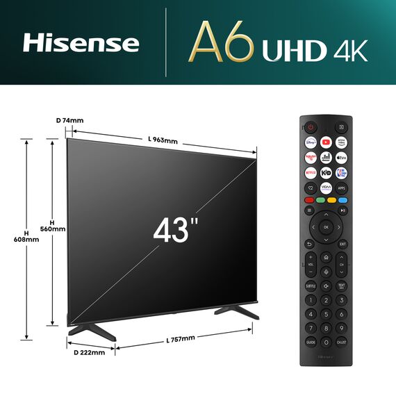 Televizor Hisense 43"43A6N LED 4k Ultra HD Smart TV 3