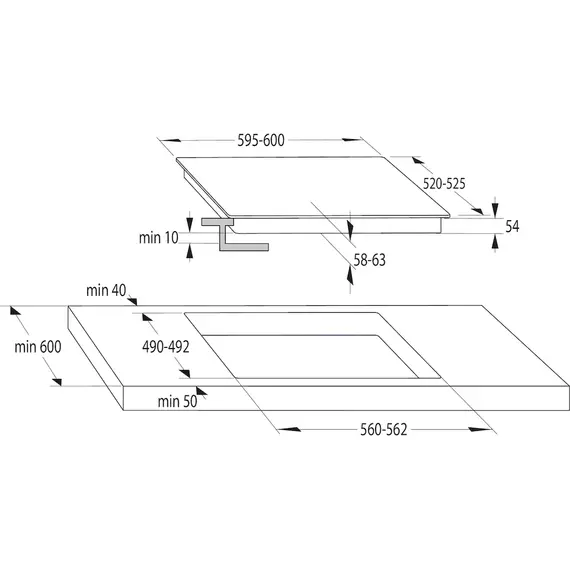 Pllake montuese induktive Gorenje GI6421BC, 12 image