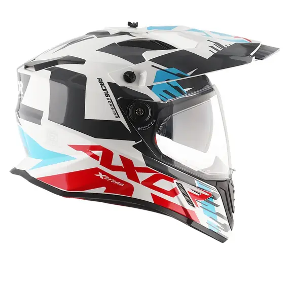 Axor X Cross Dual Visor  X1 White Red Blue, Madhësia: L, Ngjyra: Kaltërt, 4 image