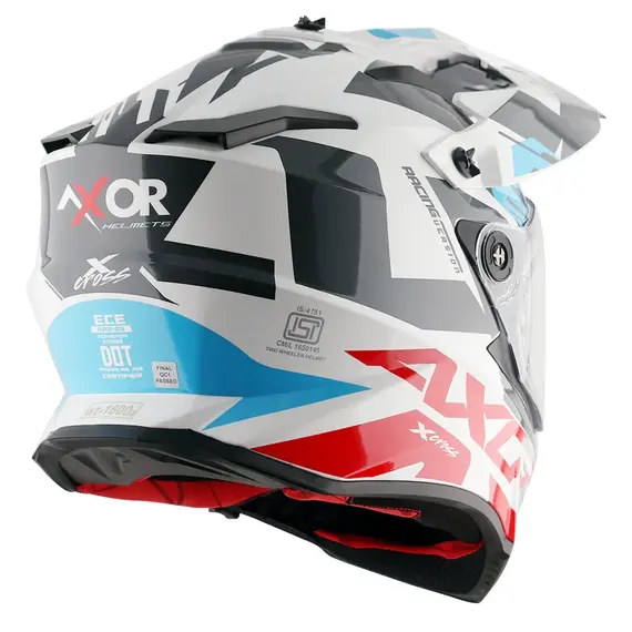 Axor X Cross Dual Visor  X1 White Red Blue, Madhësia: XL, Ngjyra: Kaltërt, 3 image