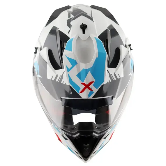 Axor X Cross Dual Visor  X1 White Red Blue, Madhësia: XL, Ngjyra: Kaltërt, 5 image