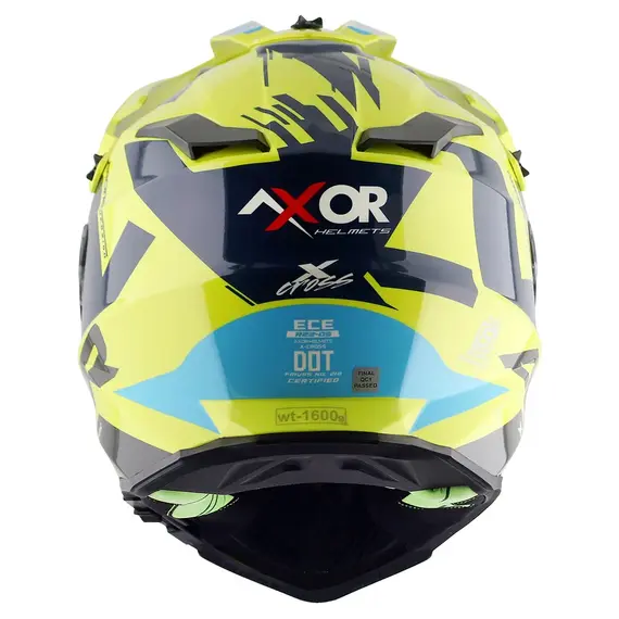 Axor X Cross Dual Visor  X1 Neon Yellow Blue, Madhësia: XL, Ngjyra: Verdhë, 4 image