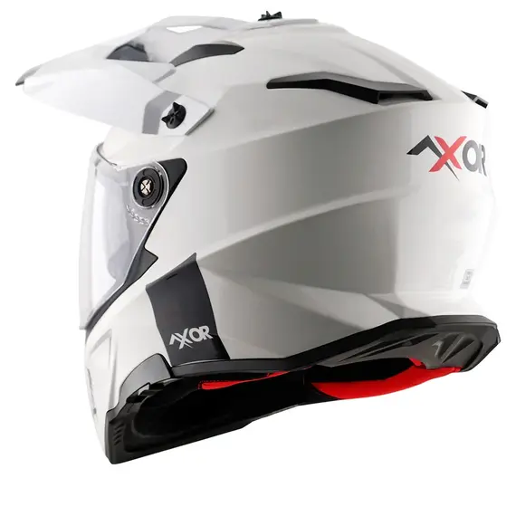 Axor X Cross Dual Visor  Sc White Red, Madhësia: XXL, Ngjyra: Bardhë, 2 image