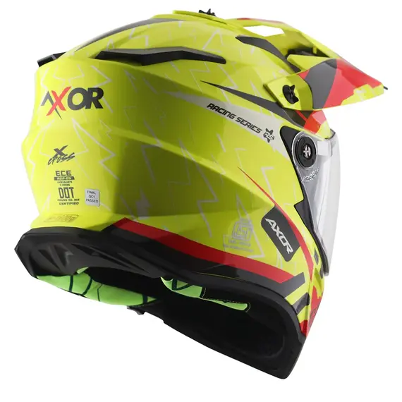 Axor X Cross Dual Visor  Flash Neon Yellow Red, Madhësia: XXL, Ngjyra: Verdhë, 3 image