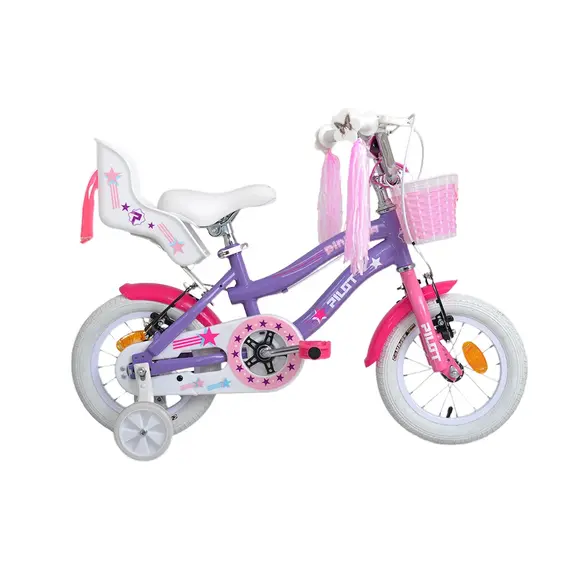 Biçikletë për fëmijë 12" Kids Bike Pintera Purple