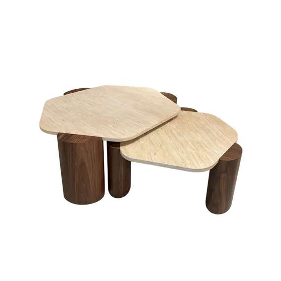 Tavoline dite set, CT0815, arre, travertine, 2 image