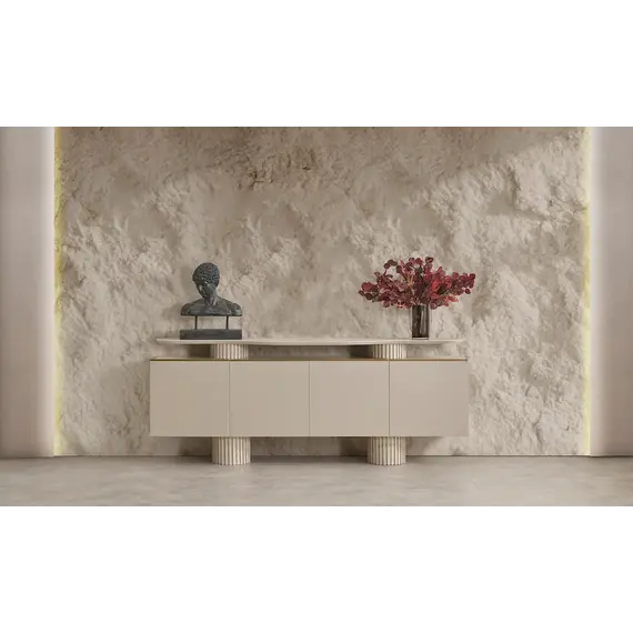 Komode 4D Artemis, hiri, travertine