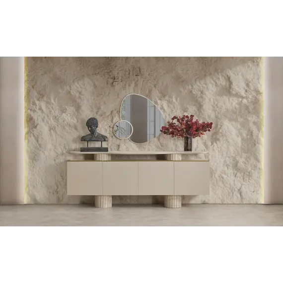 Komode 4D Artemis, hiri, travertine, 10 image