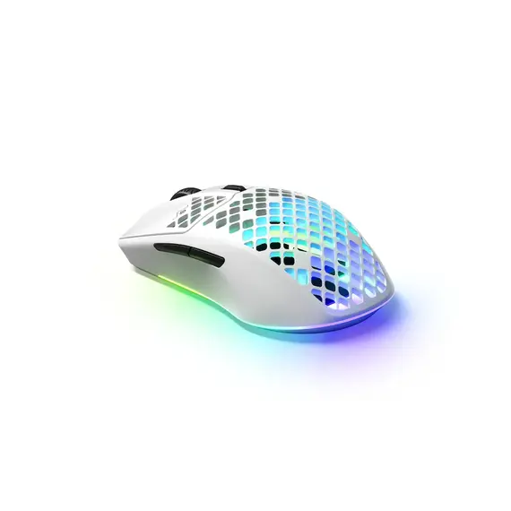 Maus gaming steelseries aerox 3 wireless snow, Whi
